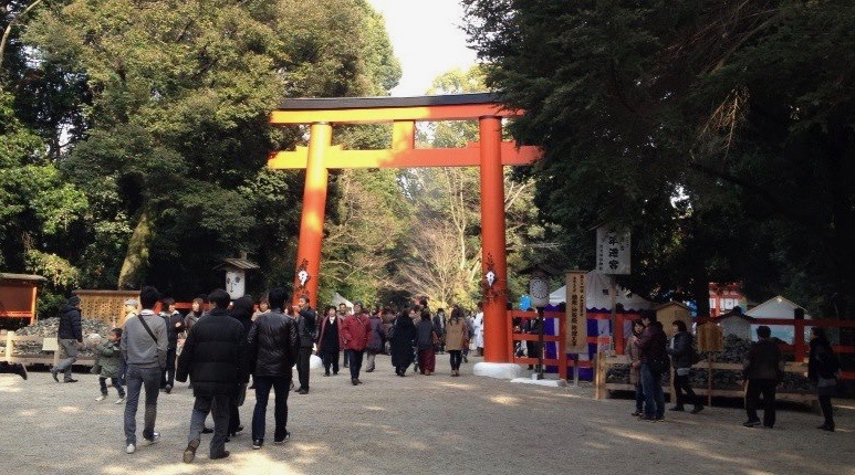 下鴨神社の初詣の混雑